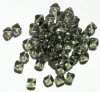 50 8mm Diagonal Hole Black Diamond Cube Beads
